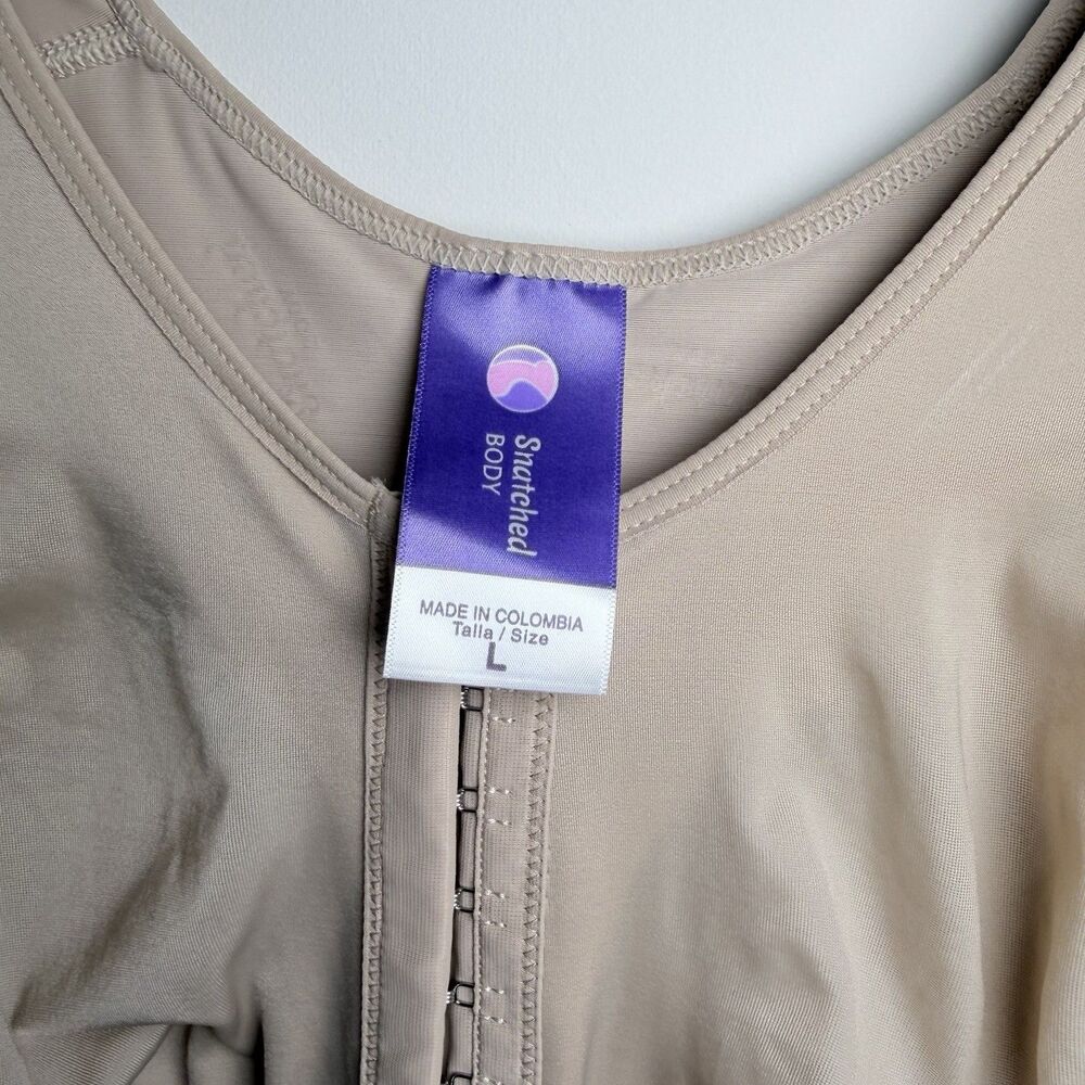Snatched Body Faja Size L Beige Colombian High Compression Bodysuit Shapewear - Picture 14 of 14